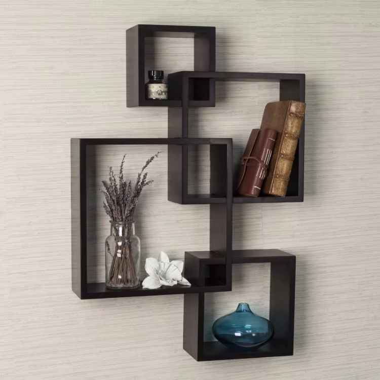 Modern Wooden Mdf Decor Hanging Shelf Cube Floating Shelves