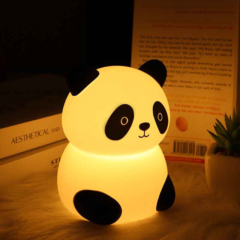 Rechargeable Silicone Panda LED Night Light for Kids