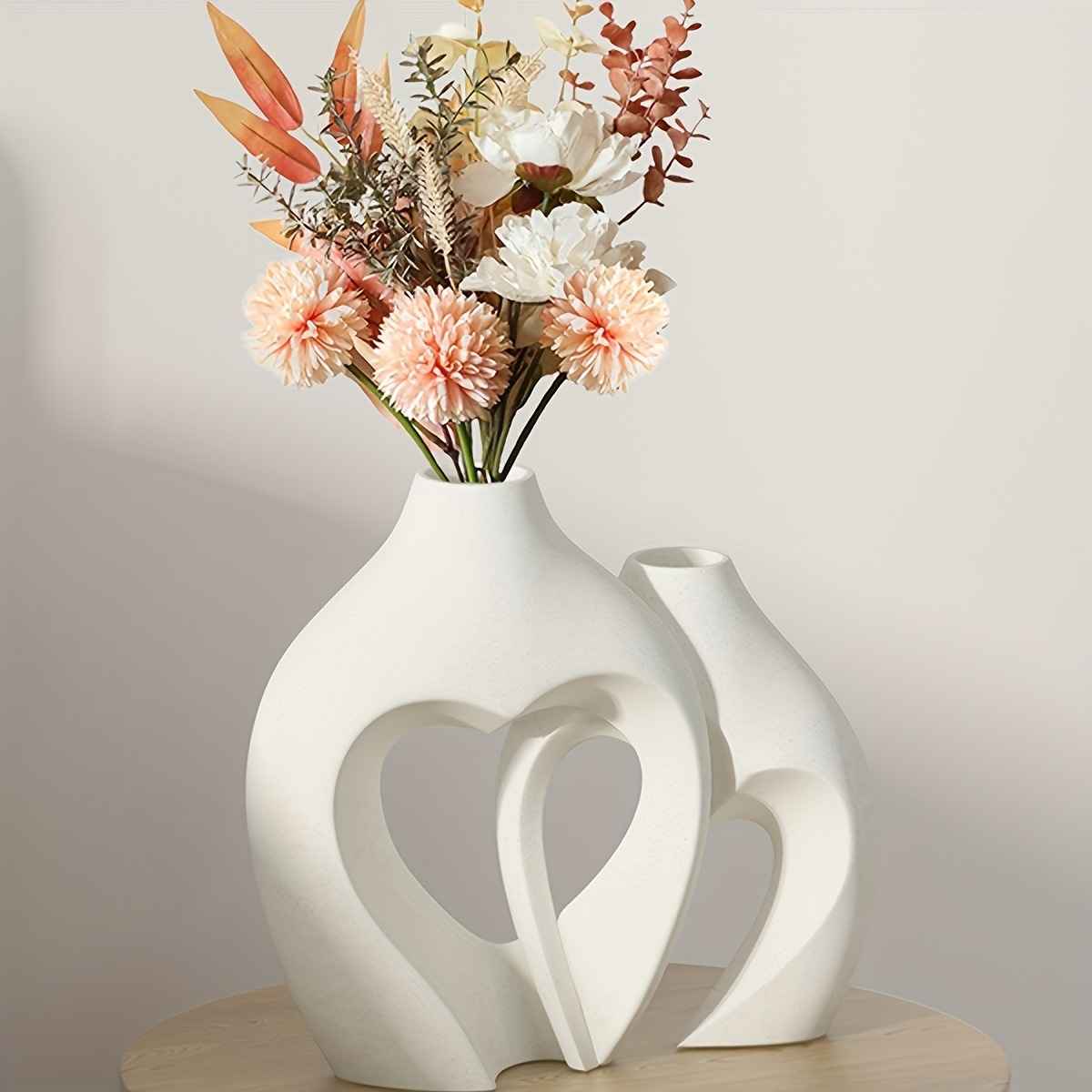 Luxury White Resin Vase Combo