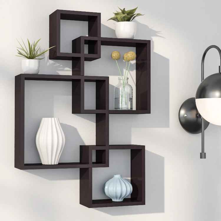 Modern Wooden Mdf Decor Hanging Shelf Cube Floating Shelves