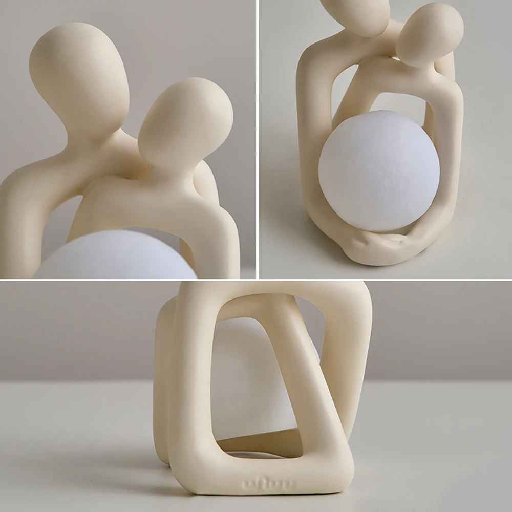 Romantic Nordic Couple Table statue | Stylish Artistic Decor