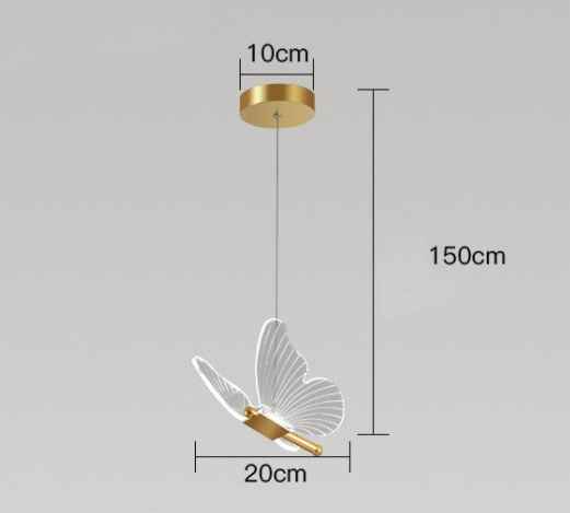 Luminous LED Butterfly Chandelier Pendant Light