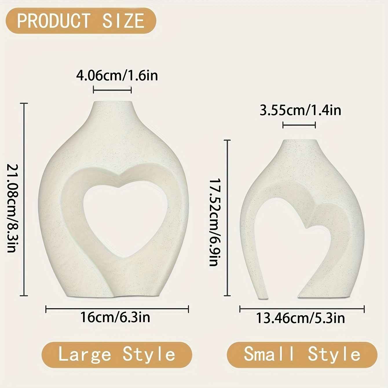 Luxury White Resin Vase Combo