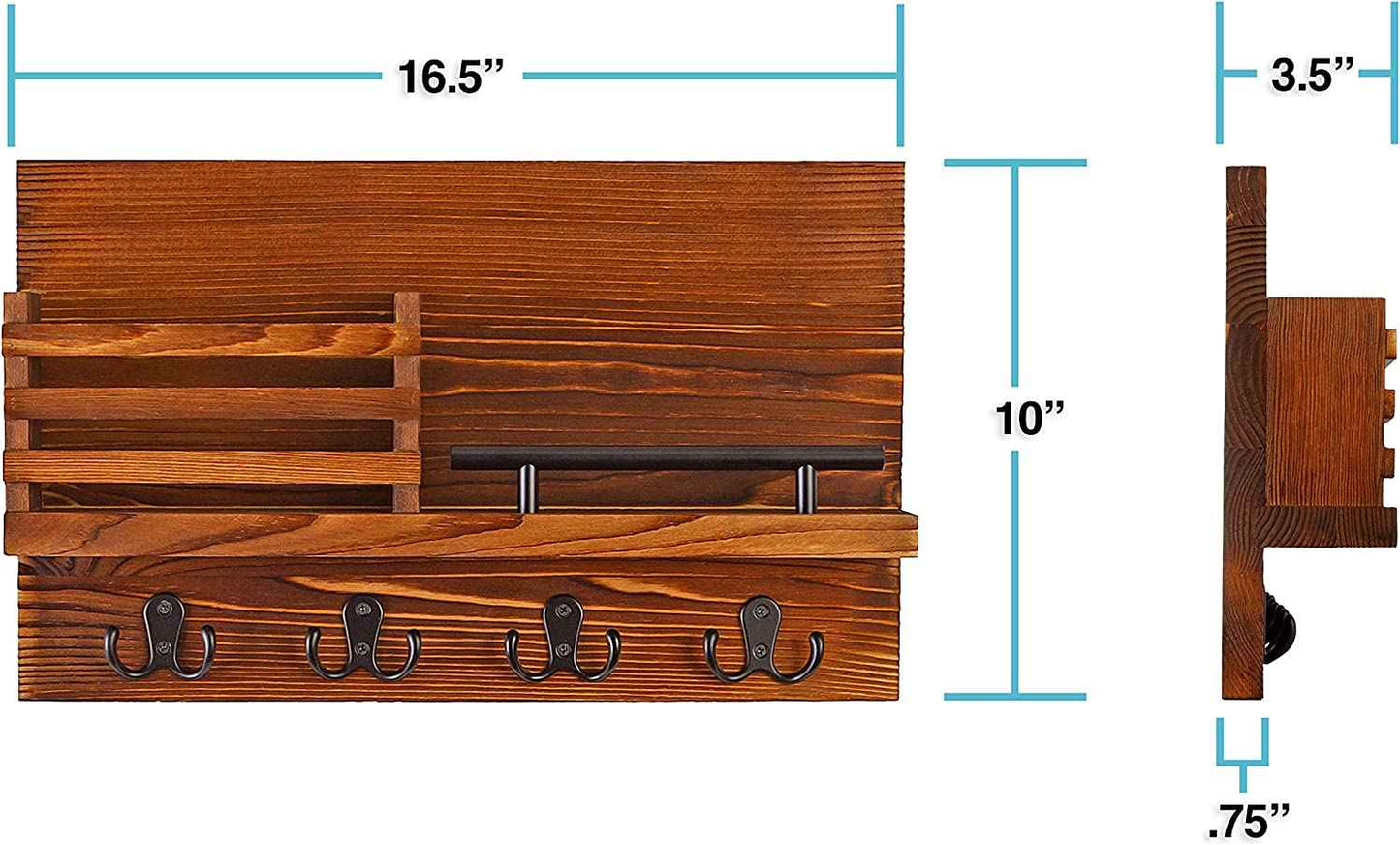 Stylish Wall Key Holder with Hooks