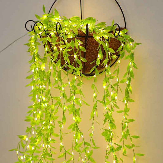 Magical Green Leaf Vine Lights  | Fairy Garland for Indoor & Outdoor Decor