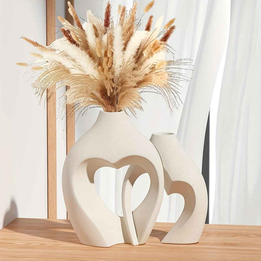 Luxury White Resin Vase Combo