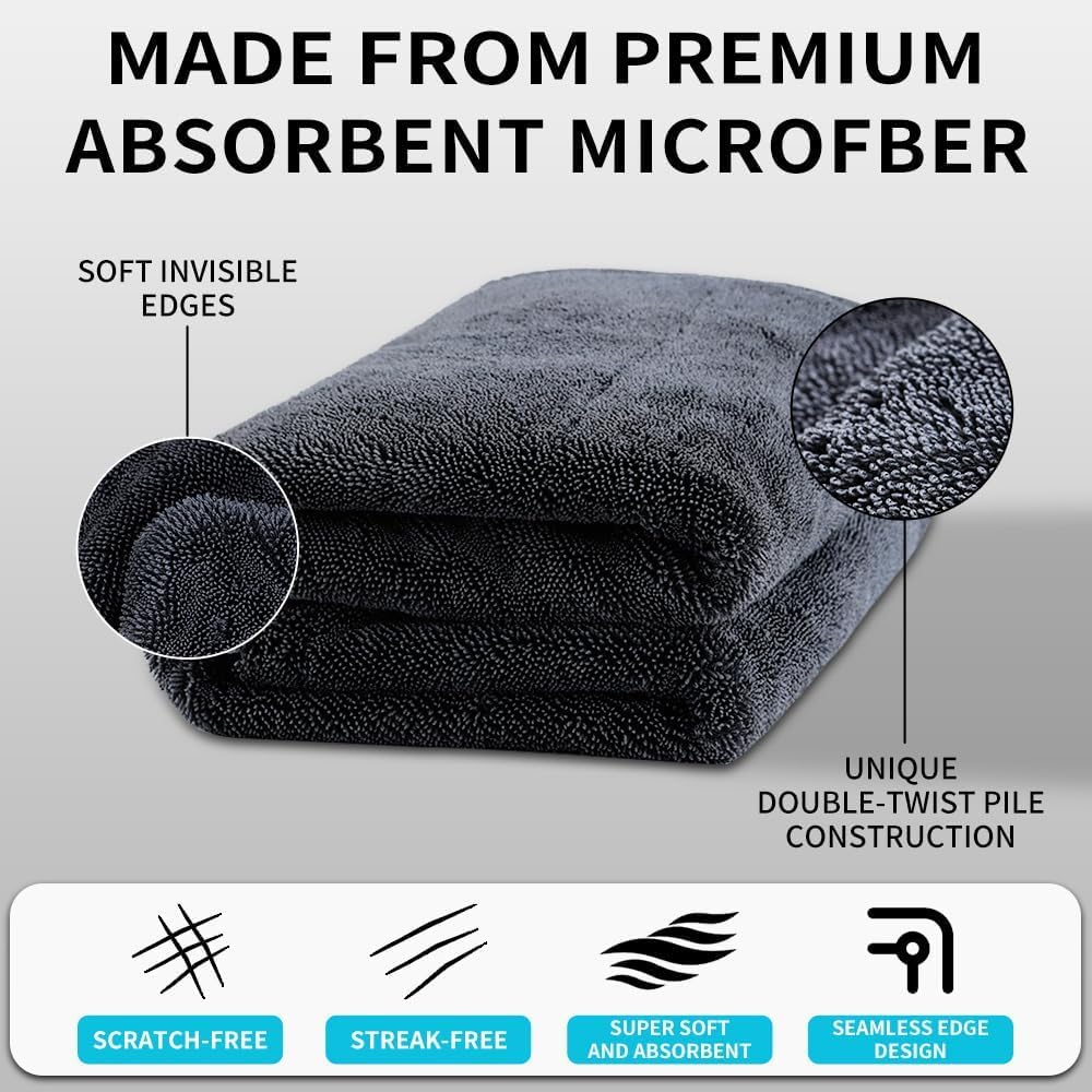 Premium 1200 GSM Microfiber towel for Car , bike, glass Washing