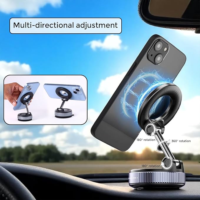 Magnetic dashboard mobile holder