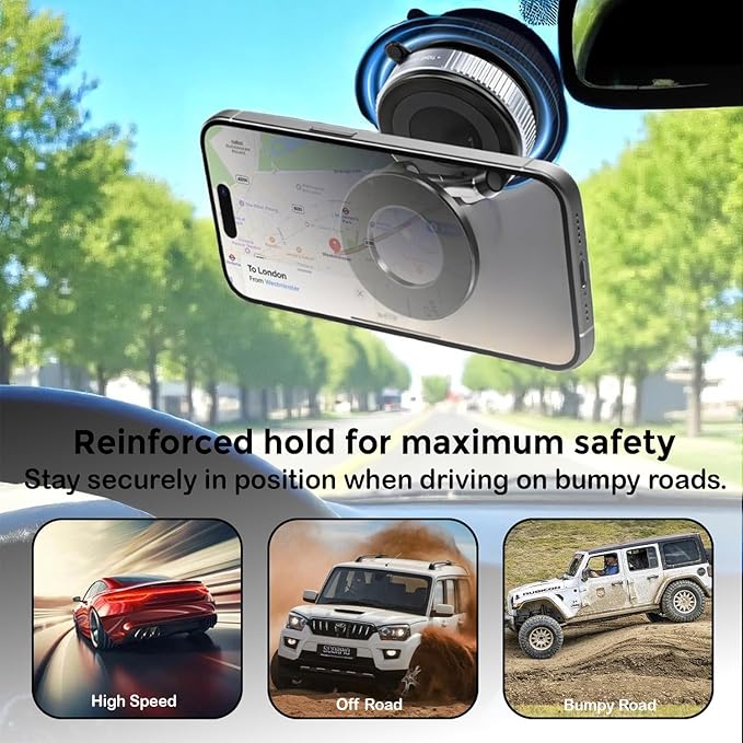 Magnetic dashboard mobile holder
